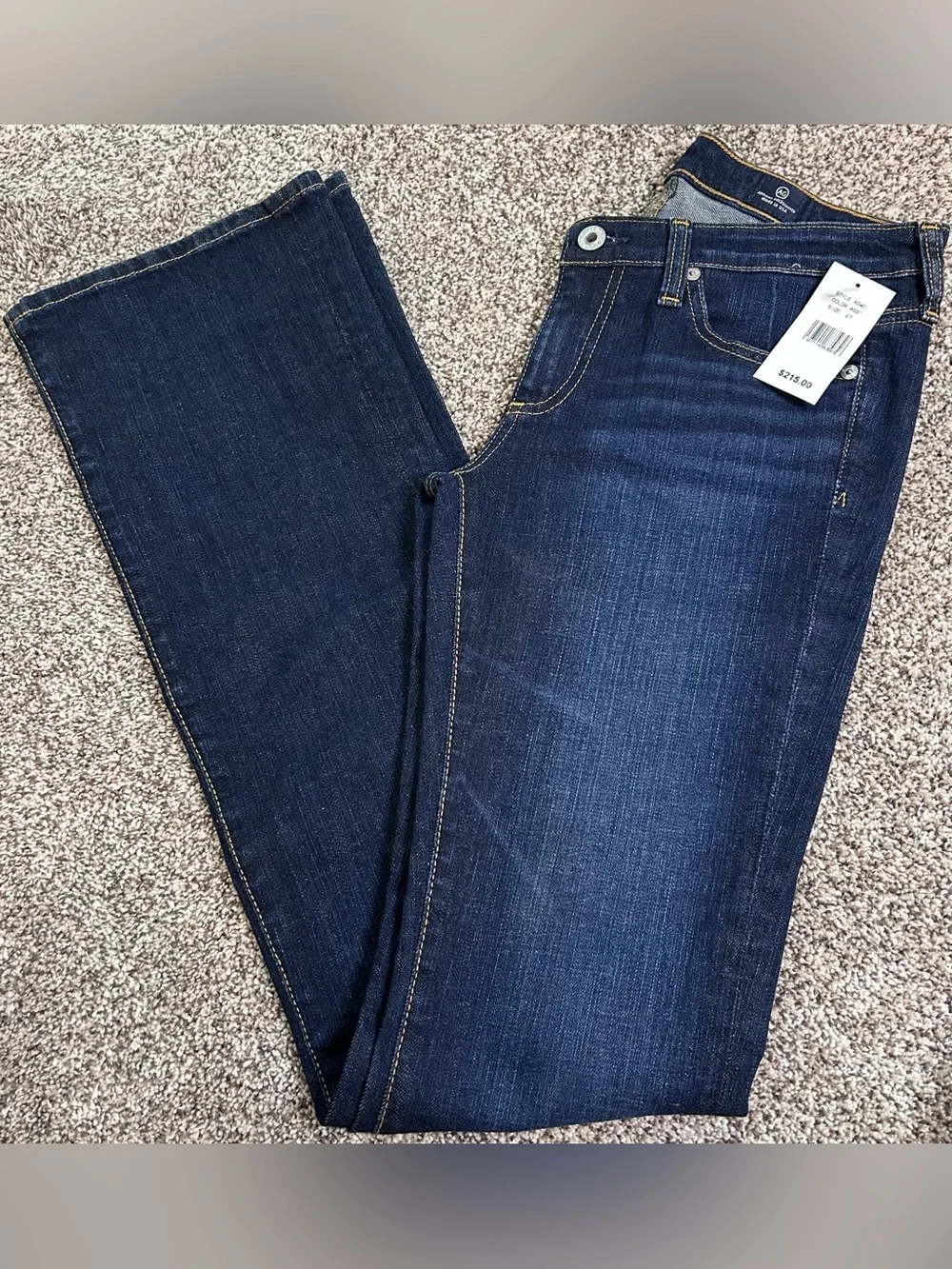 NWT AG Jeans The Colette Slim Boot Mid Rise Dark Wash Size 27